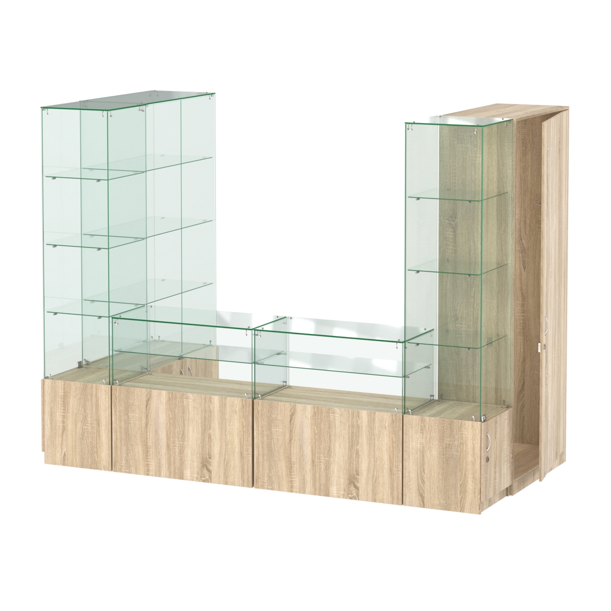 Павильон ИСТРА пристенный №5б (3, 64 кв.м) Дуб сонома