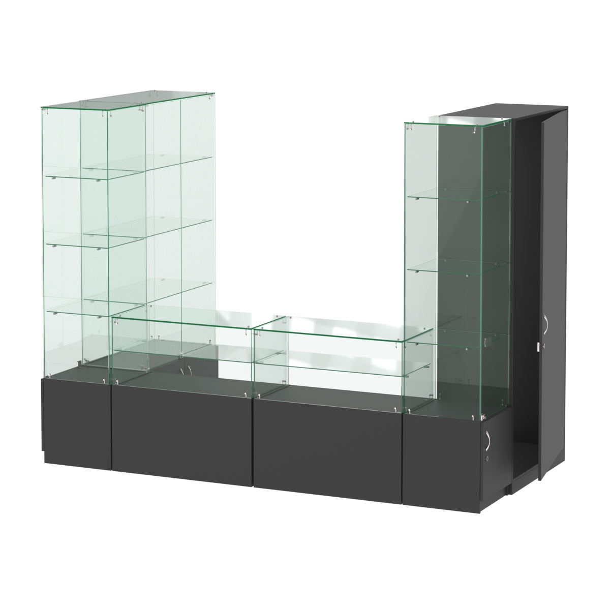 Павильон ИСТРА пристенный №5б (3, 64 кв.м) Черный