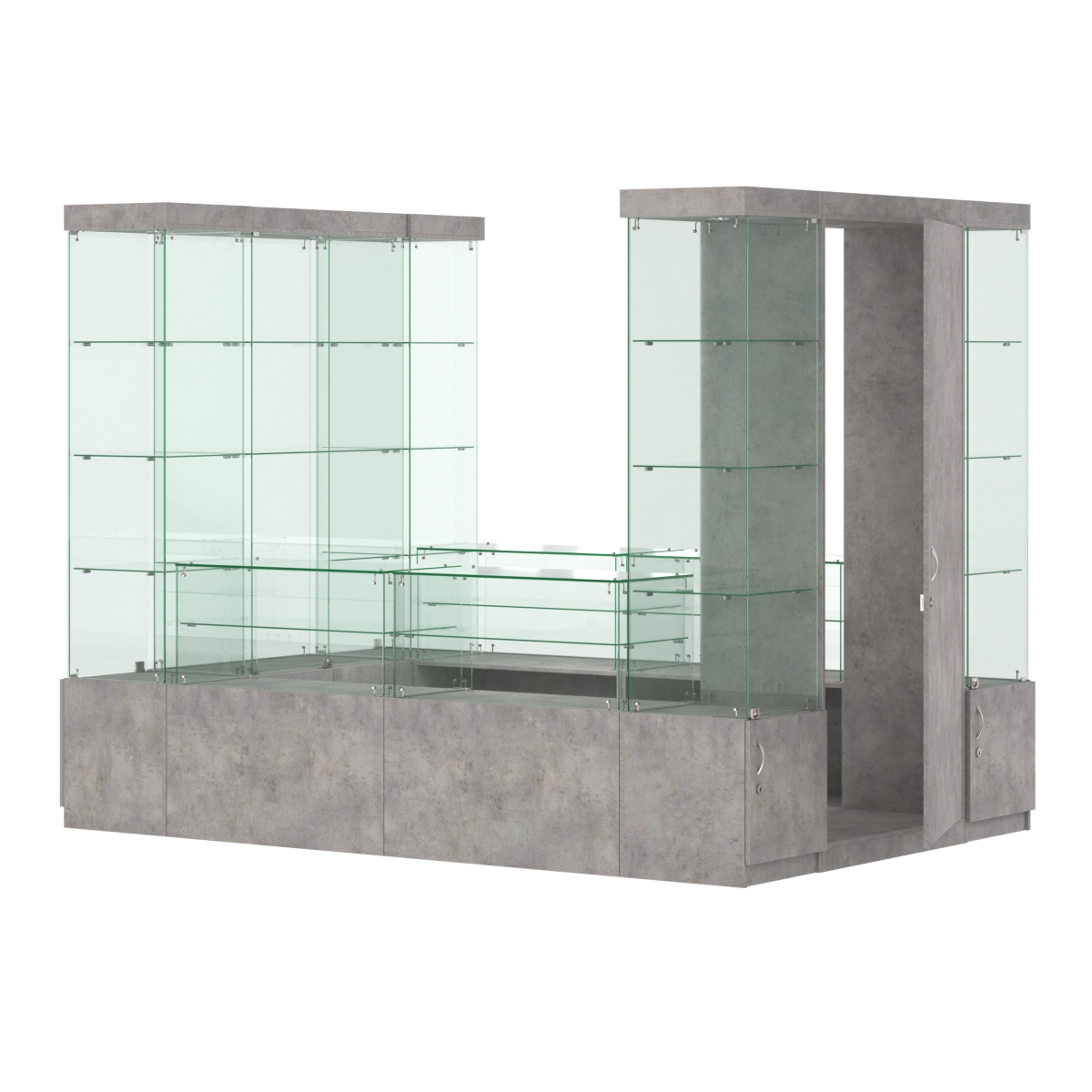 Павильон ИСТРА островной №7а (4, 86 кв.м) Бетон Чикаго светло-серый F186 ST9