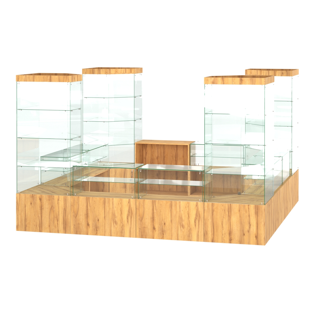 Павильон ИСТРА островной №2а (11, 35 кв.м) Дуб Золотистый