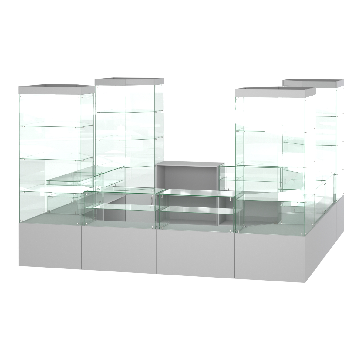 Павильон ИСТРА островной №2а (11, 35 кв.м) Серый