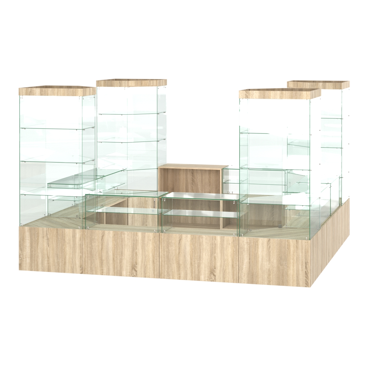 Павильон ИСТРА островной №2а (11, 35 кв.м) Дуб сонома