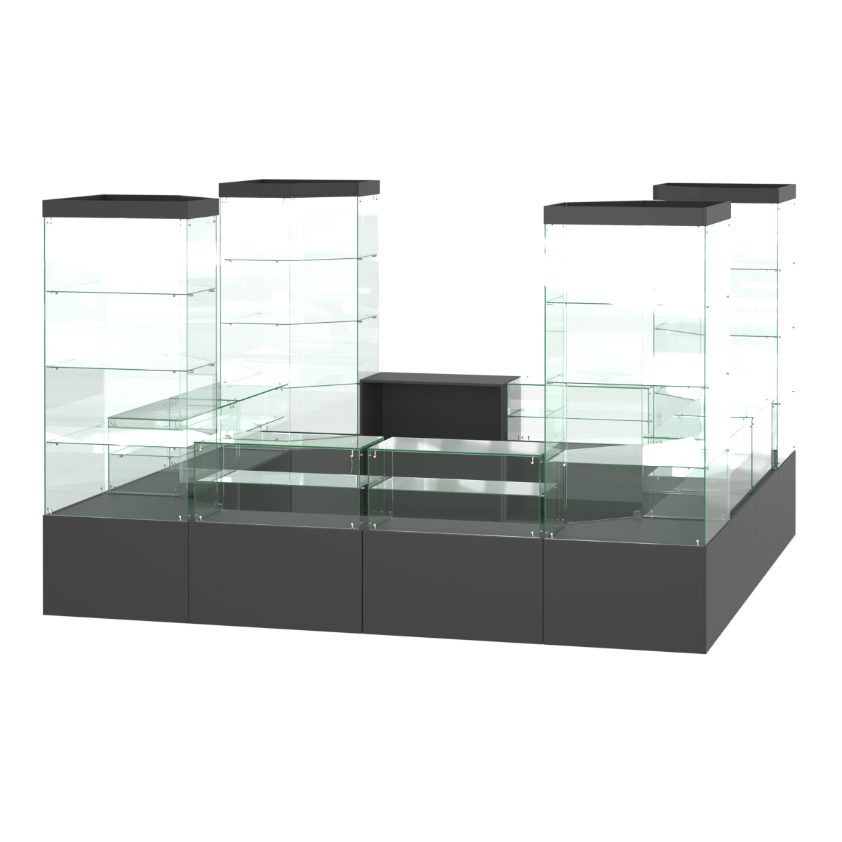 Павильон ИСТРА островной №2а (11, 35 кв.м) Черный