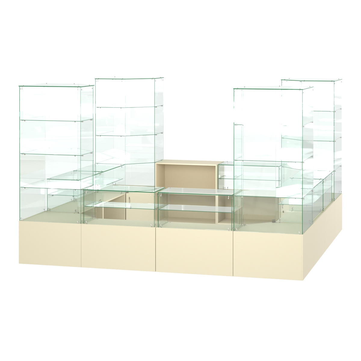 Павильон ИСТРА островной №2б (11, 35 кв.м) Крем Вайс