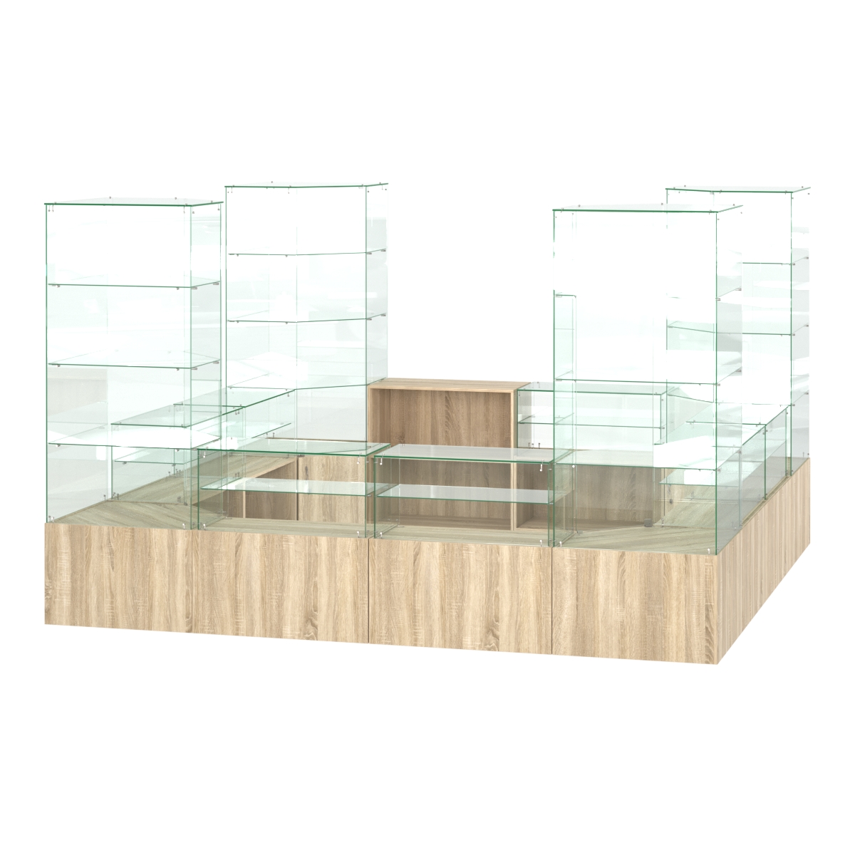 Павильон ИСТРА островной №2б (11, 35 кв.м) Дуб сонома