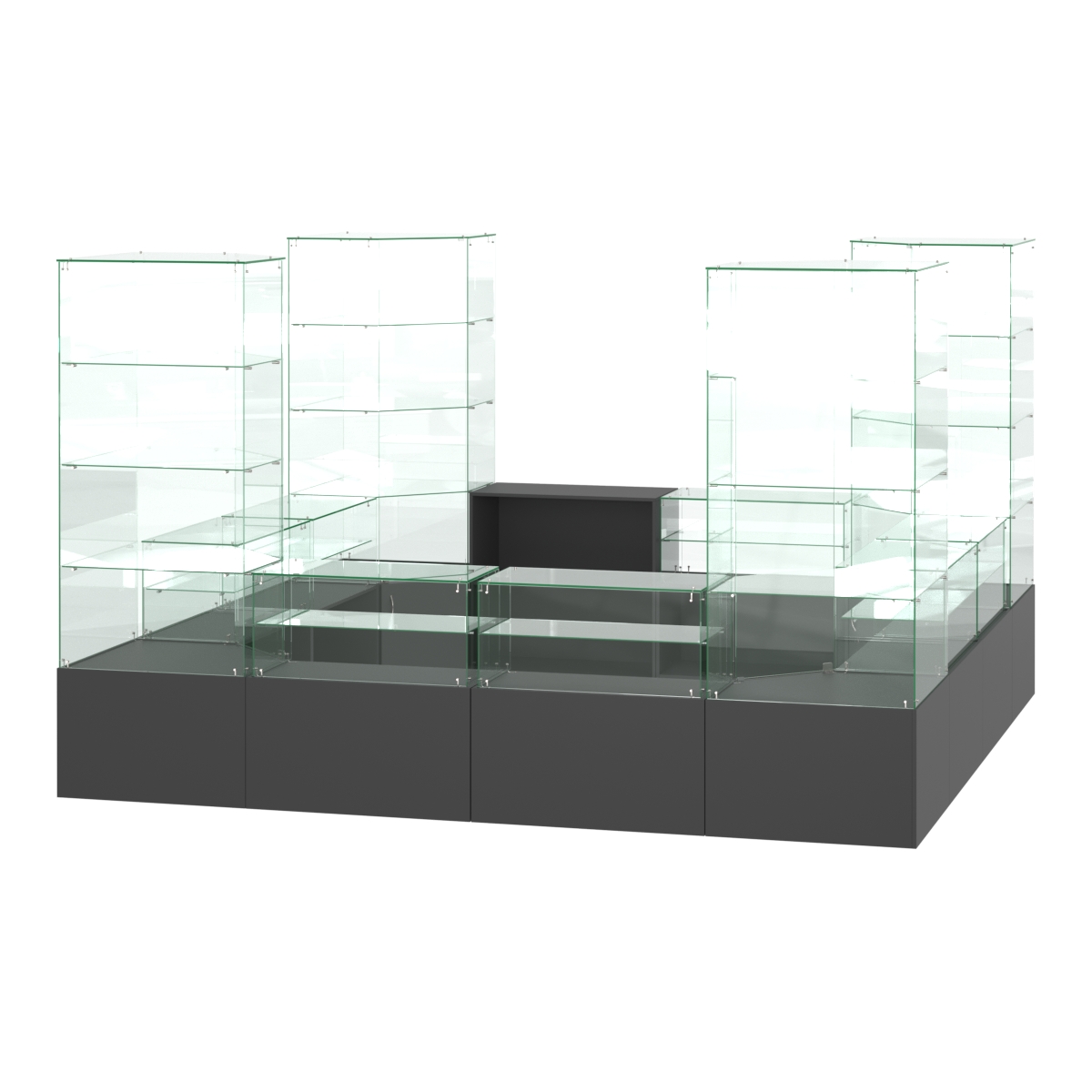 Павильон ИСТРА островной №2б (11, 35 кв.м) Черный