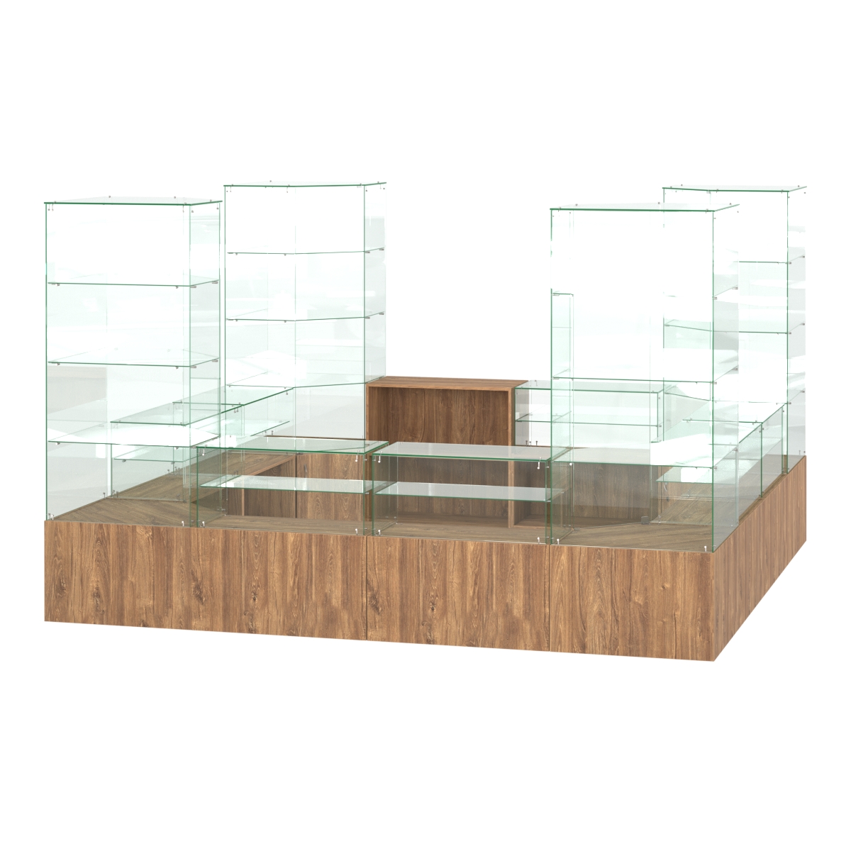 Павильон ИСТРА островной №2б (11, 35 кв.м) Дуб Канзас коричневый