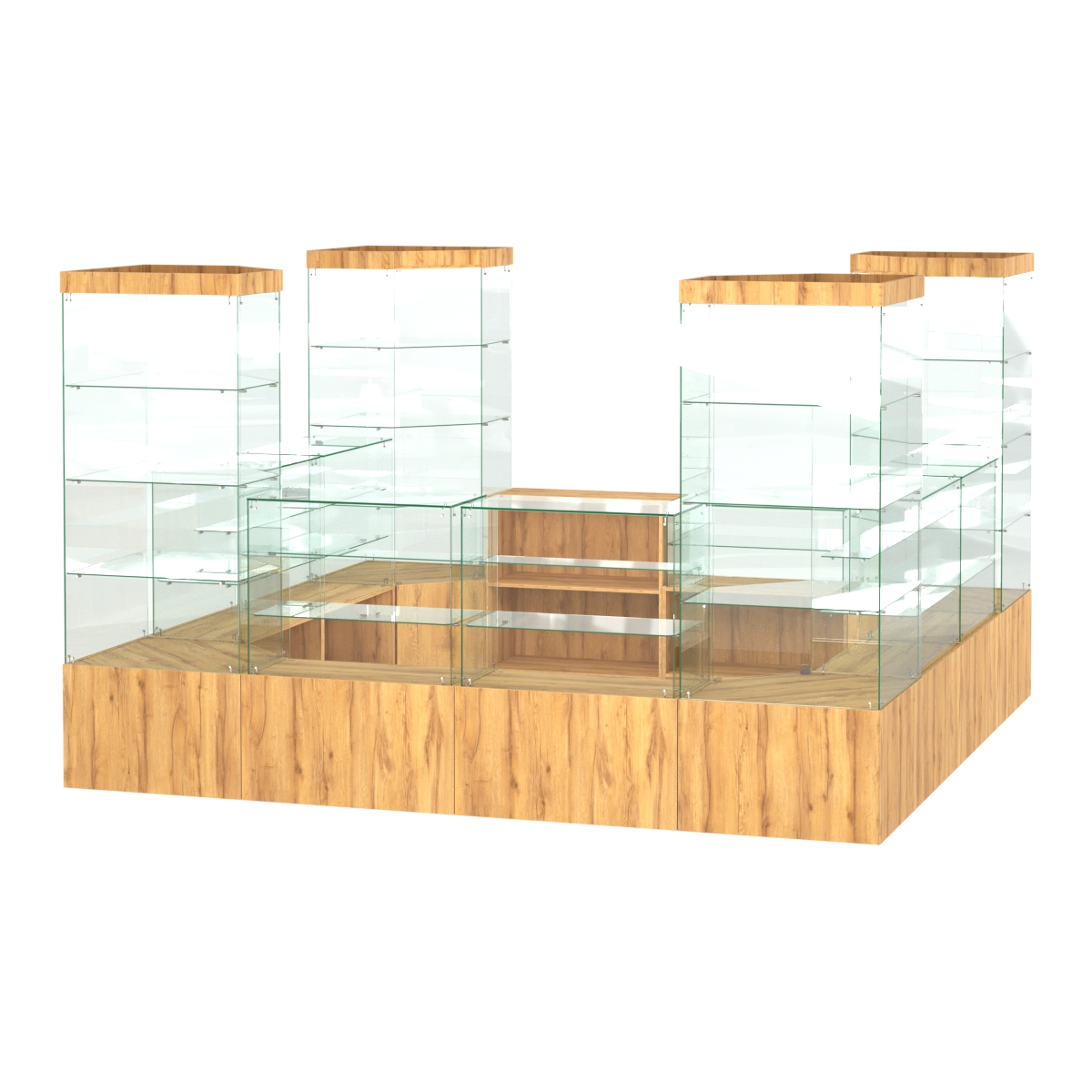 Павильон ИСТРА островной №3а (11, 35 кв.м) Дуб Золотистый