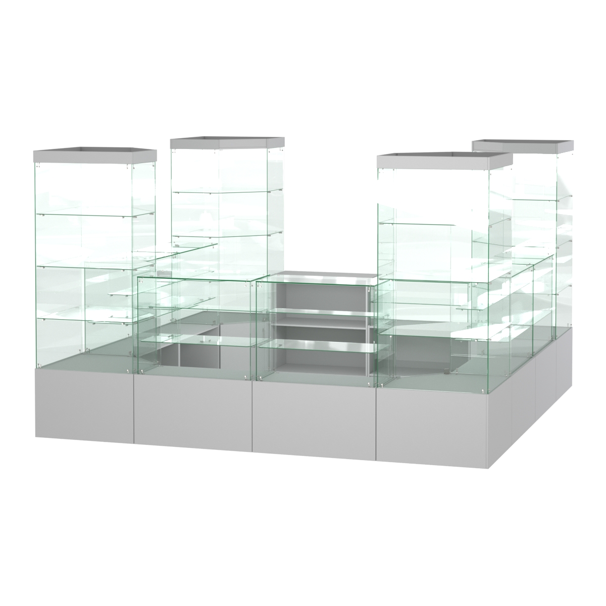 Павильон ИСТРА островной №3а (11, 35 кв.м) Серый