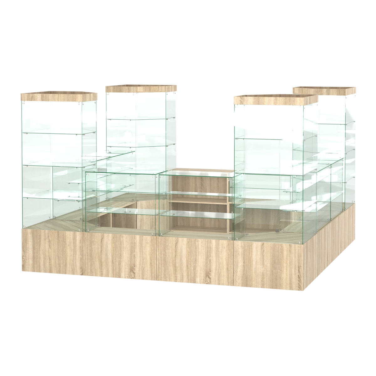 Павильон ИСТРА островной №3а (11, 35 кв.м) Дуб сонома