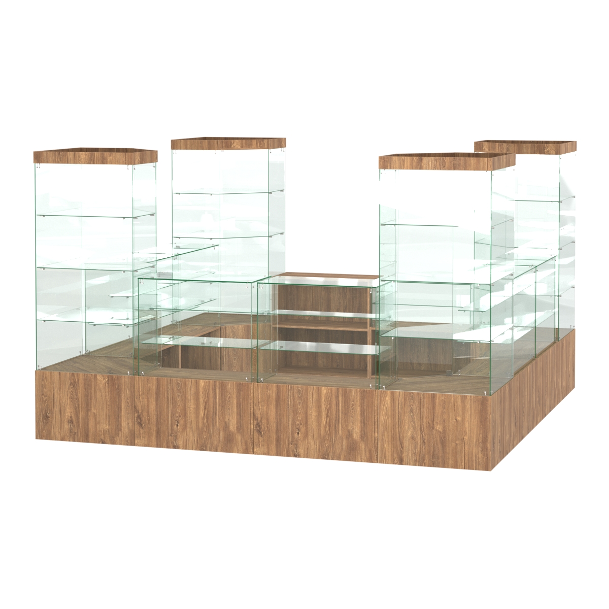 Павильон ИСТРА островной №3а (11, 35 кв.м) Дуб Канзас коричневый