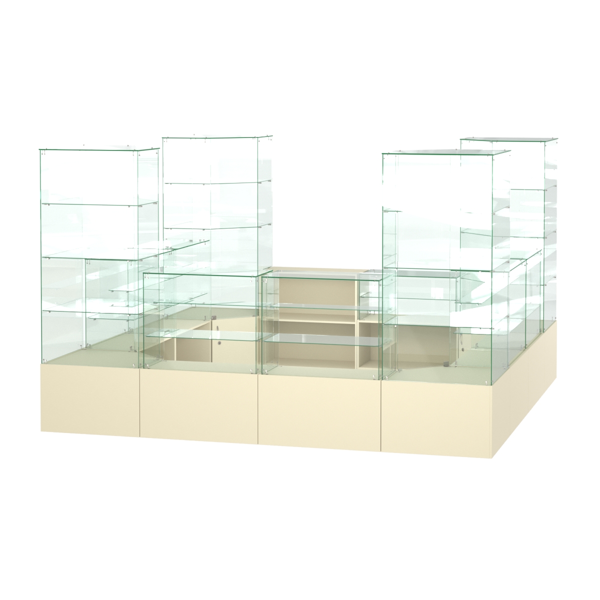 Павильон ИСТРА островной №3б (11, 35 кв.м) Крем Вайс