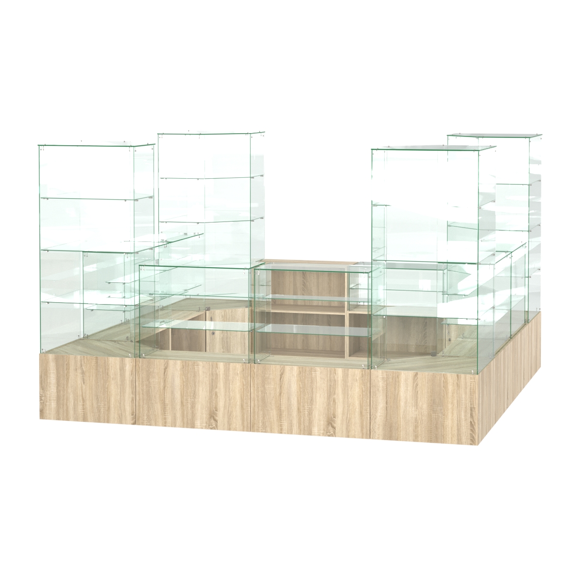 Павильон ИСТРА островной №3б (11, 35 кв.м) Дуб сонома