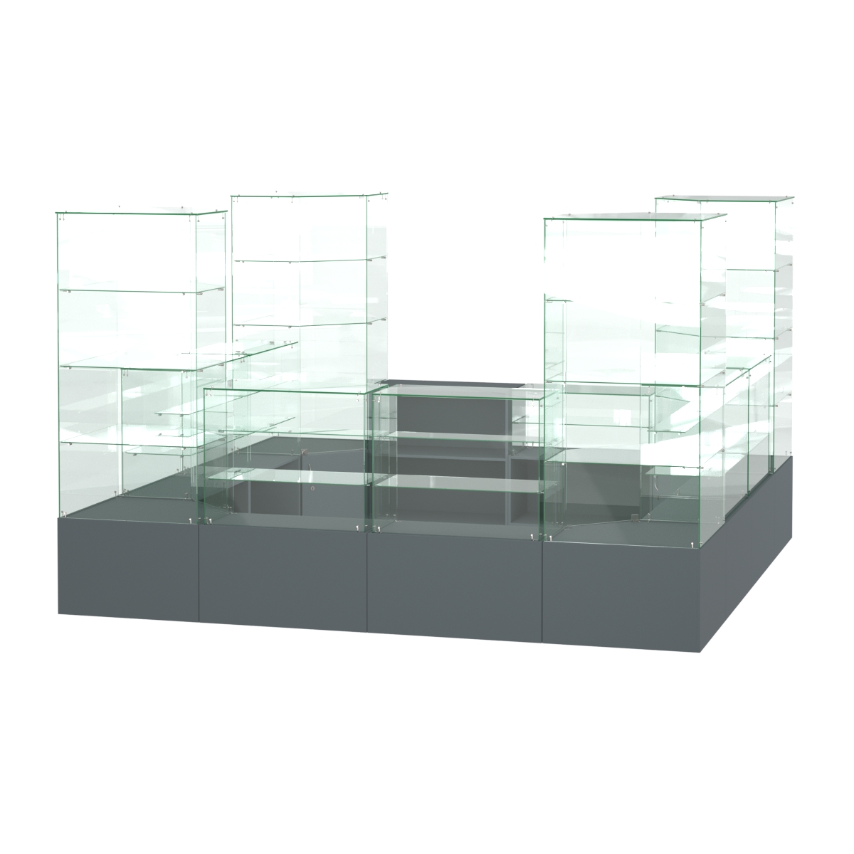 Павильон ИСТРА островной №3б (11, 35 кв.м) Темно-Серый