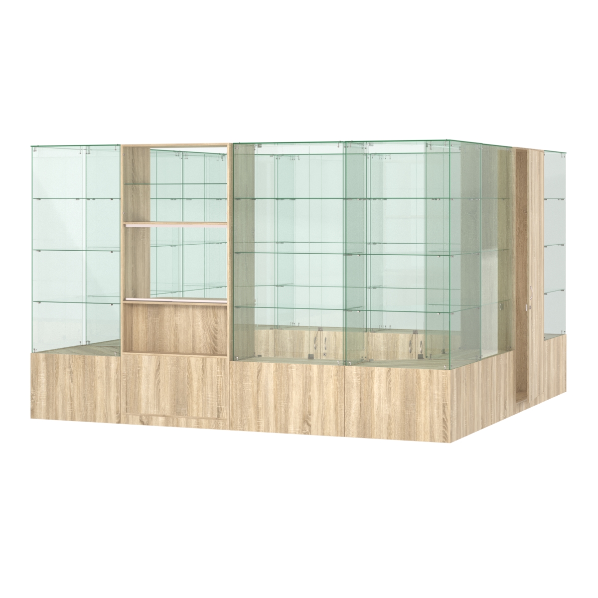 Павильон ИСТРА островной №5б (11, 35 кв.м) Дуб сонома