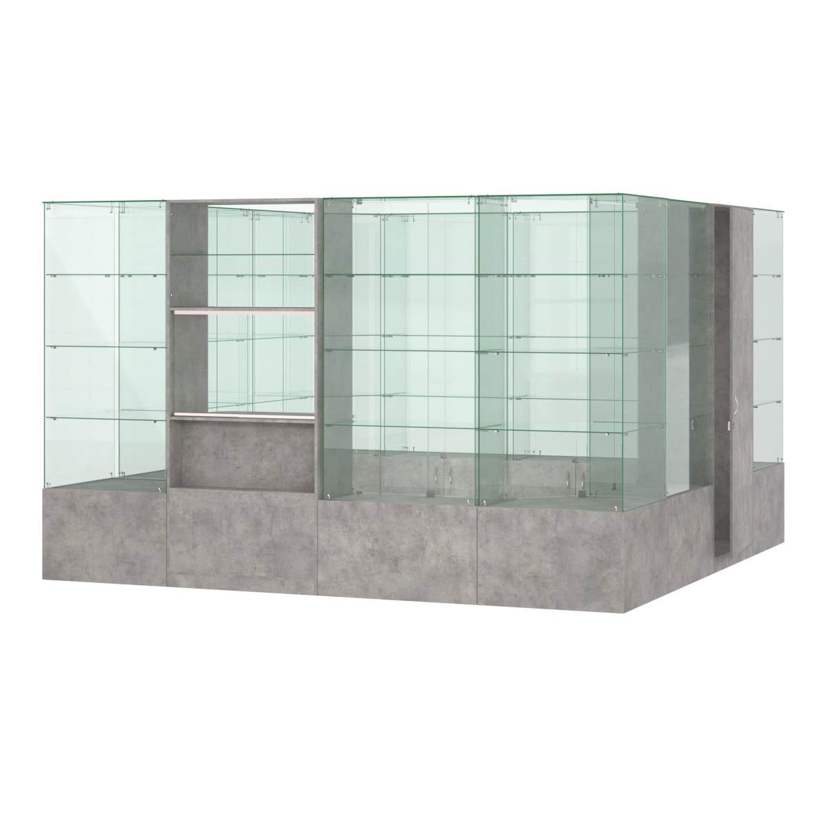 Павильон ИСТРА островной №5б (11, 35 кв.м) Бетон Чикаго светло-серый F186 ST9