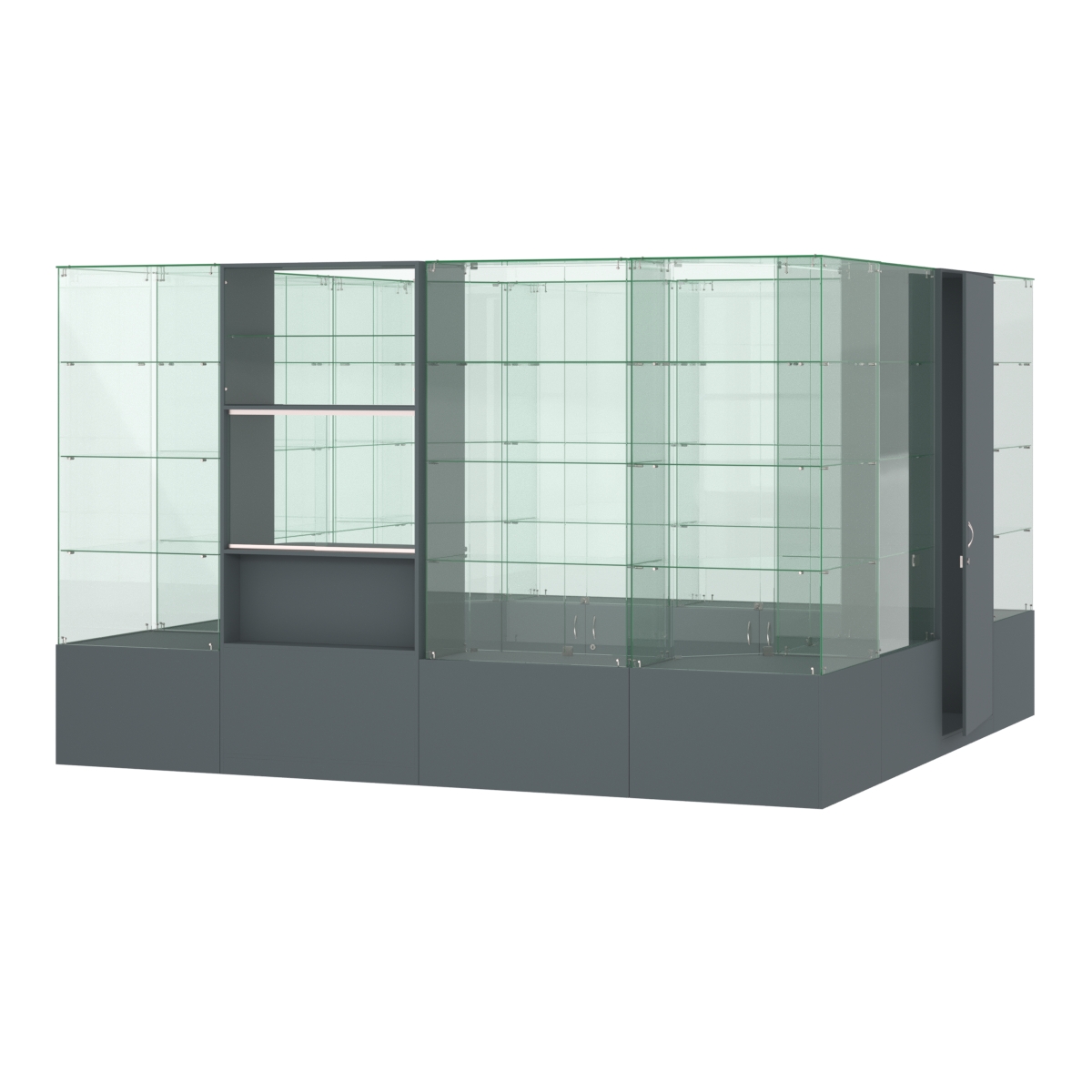 Павильон ИСТРА островной №5б (11, 35 кв.м) Темно-Серый