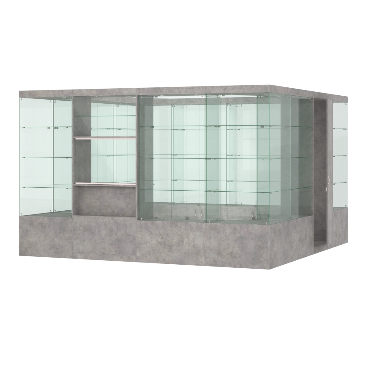 Павильон ИСТРА островной №6б (11, 35 кв.м) Бетон Чикаго светло-серый F186 ST9