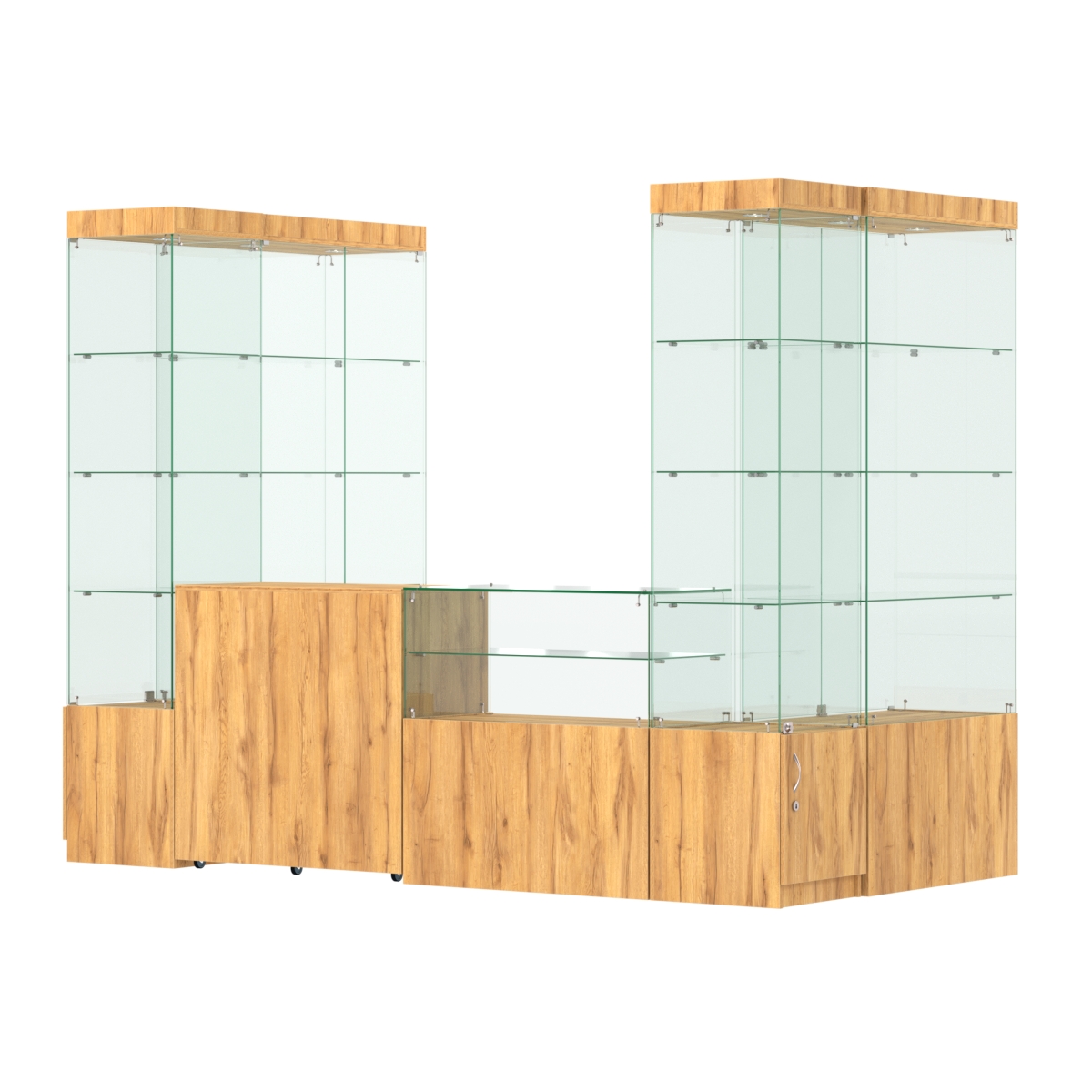 Павильон ИСТРА пристенный №7а (3, 64 кв.м) Дуб Золотистый