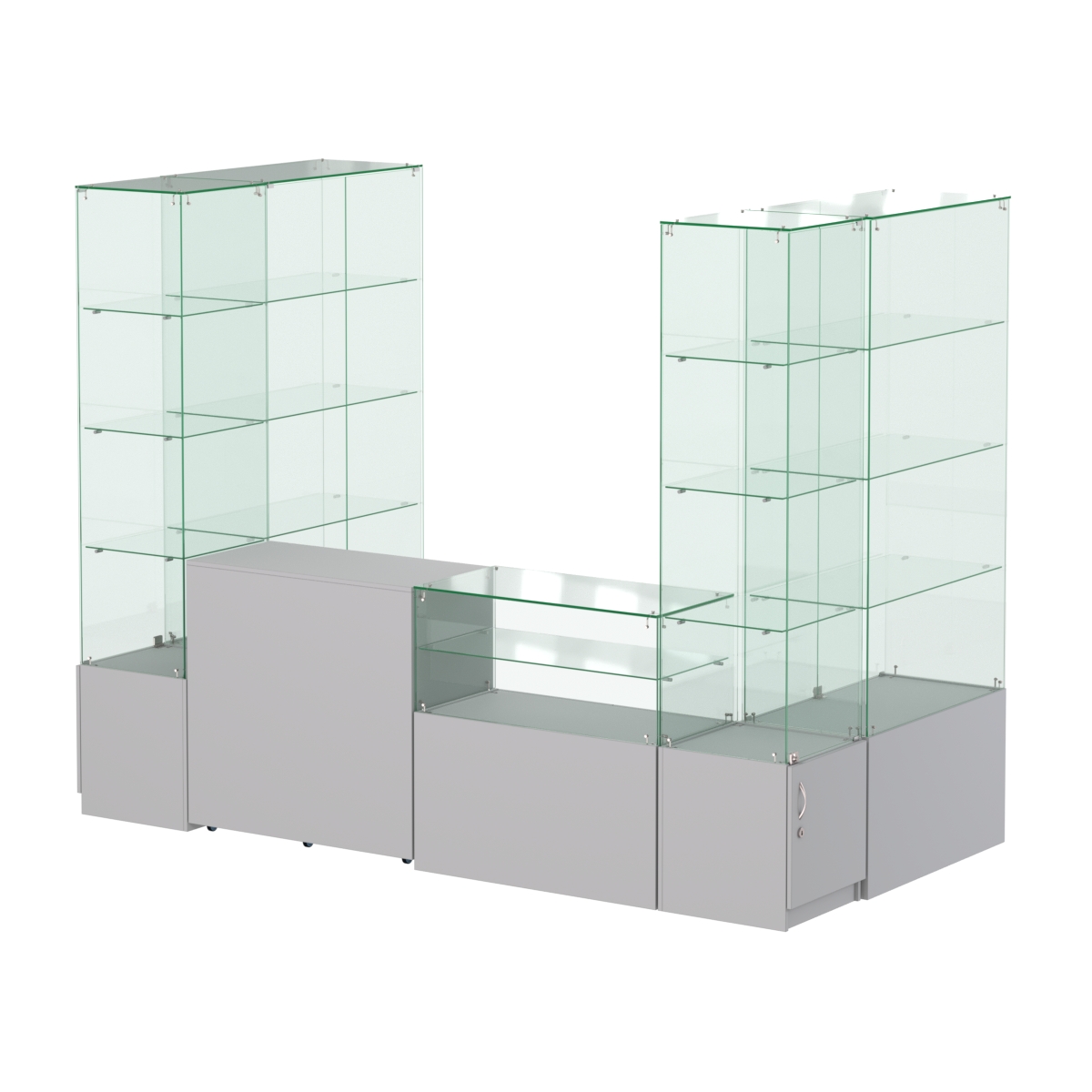 Павильон ИСТРА пристенный №7б (3, 64 кв.м) Серый