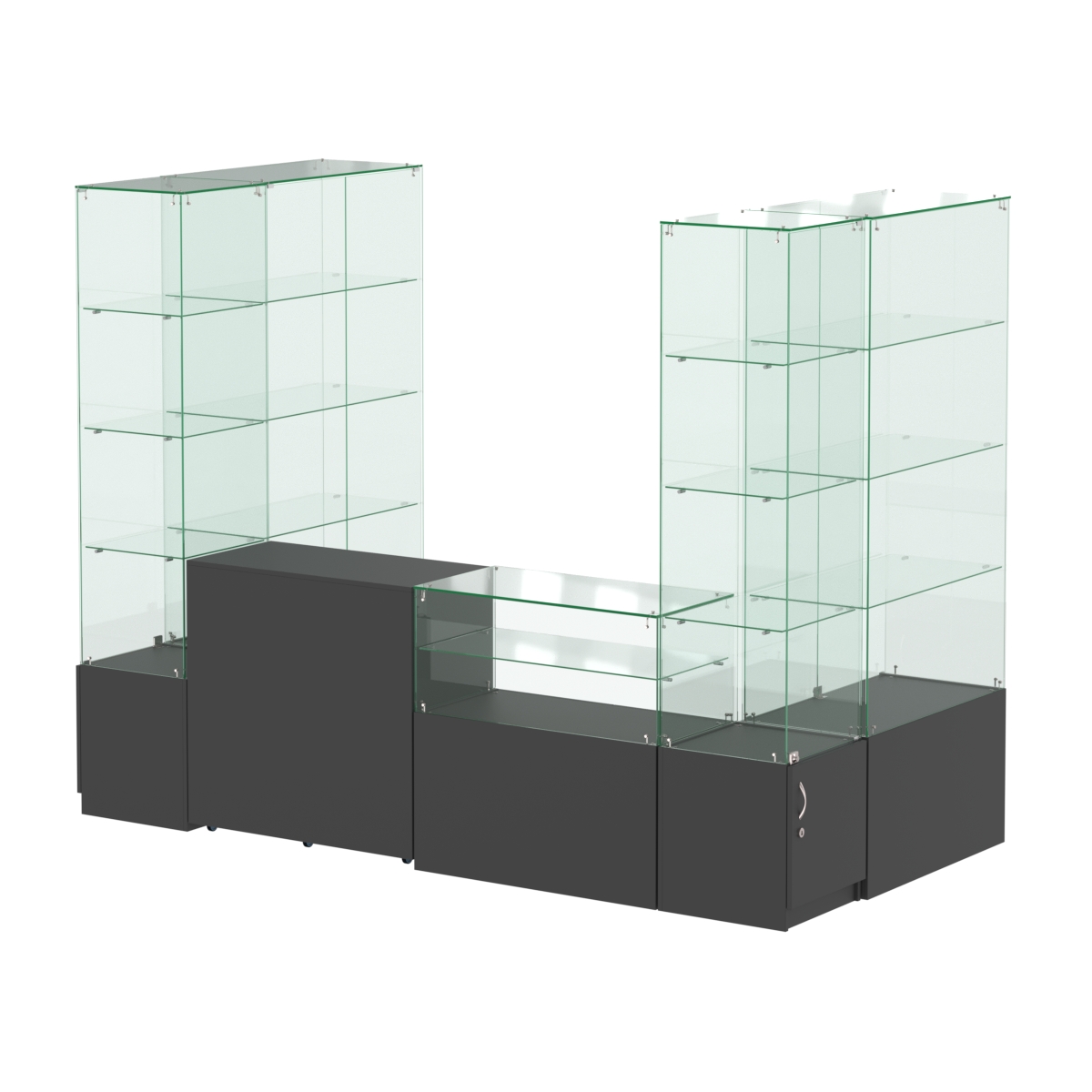 Павильон ИСТРА пристенный №7б (3, 64 кв.м) Черный