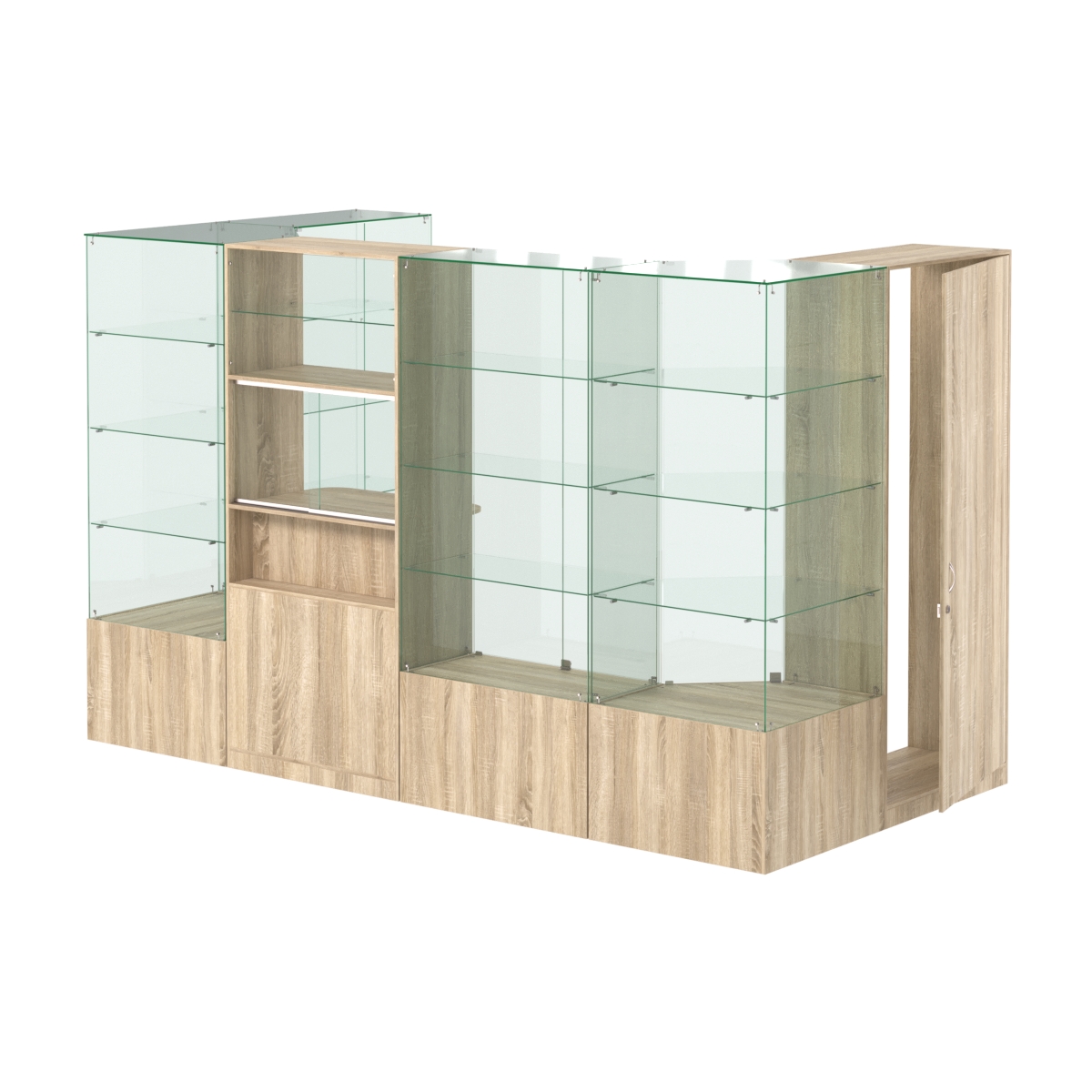 Павильон ИСТРА пристенный №1б (5, 87 кв.м) Дуб сонома