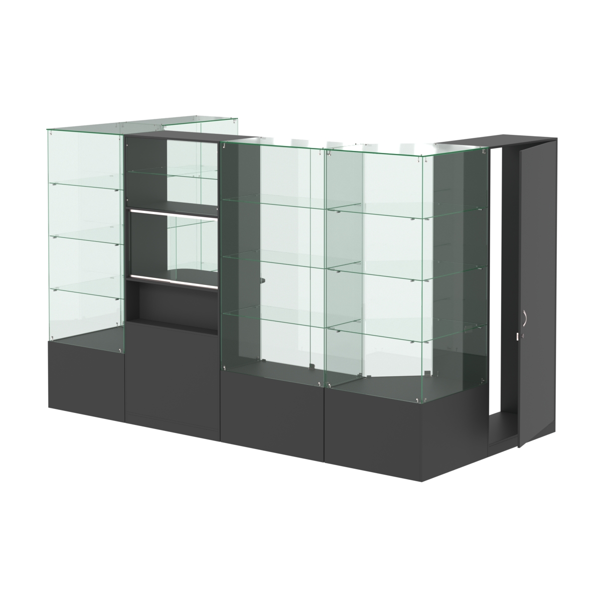 Павильон ИСТРА пристенный №1б (5, 87 кв.м) Черный