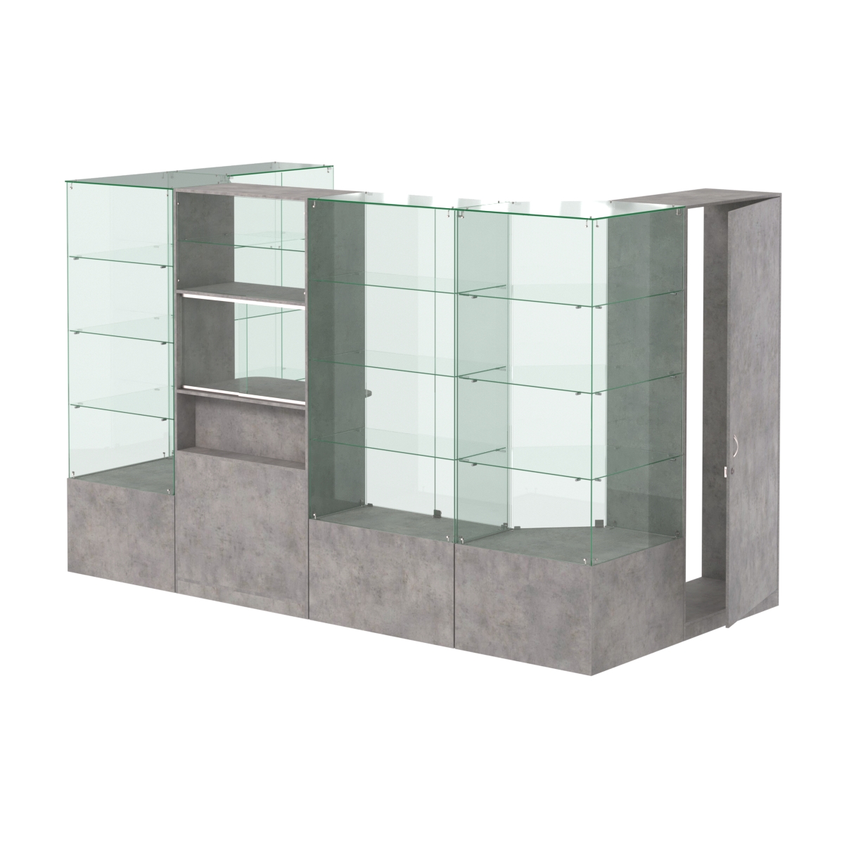 Павильон ИСТРА пристенный №1б (5, 87 кв.м) Бетон Чикаго светло-серый F186 ST9