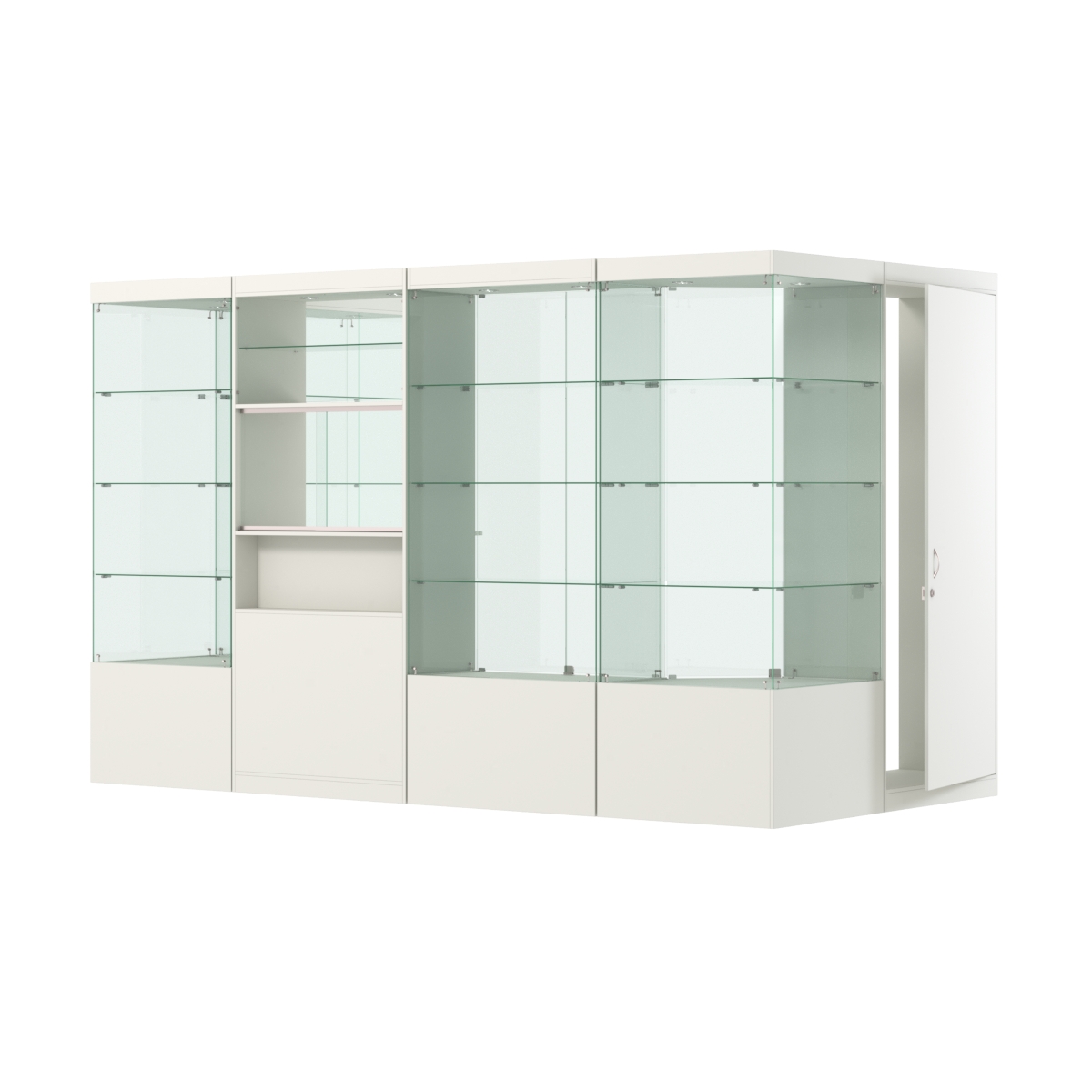 Павильон ИСТРА пристенный №1г (5, 87 кв.м) Белый