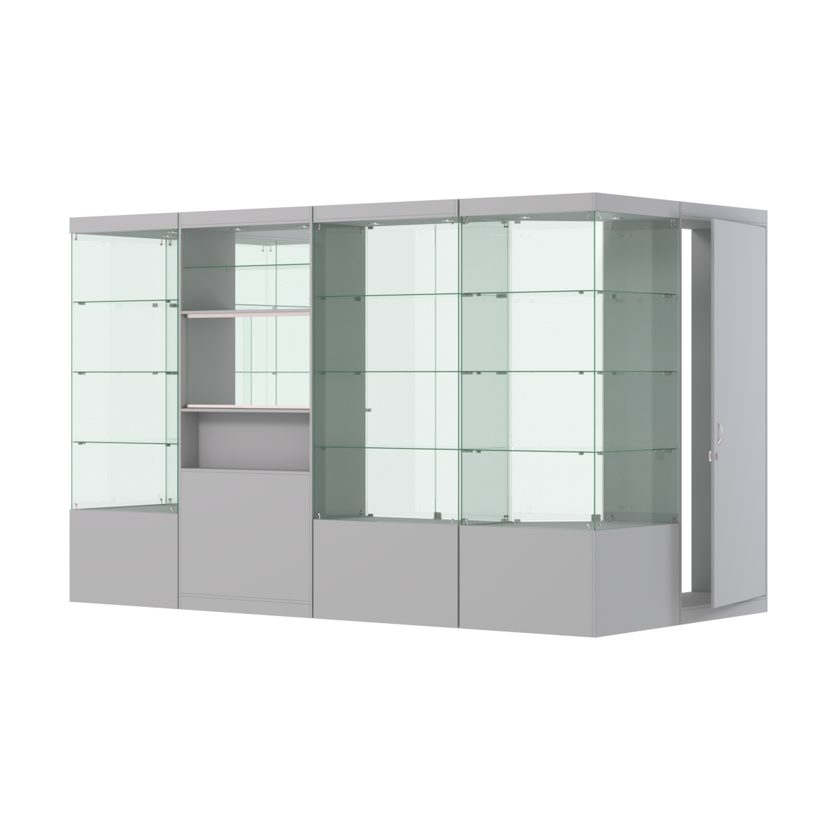 Павильон ИСТРА пристенный №1г (5, 87 кв.м) Серый