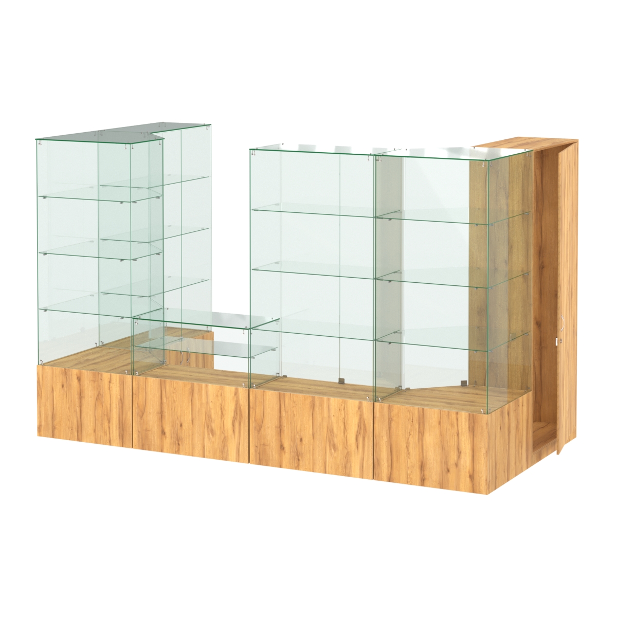 Павильон ИСТРА пристенный №2а (5, 87 кв.м) Дуб Золотистый