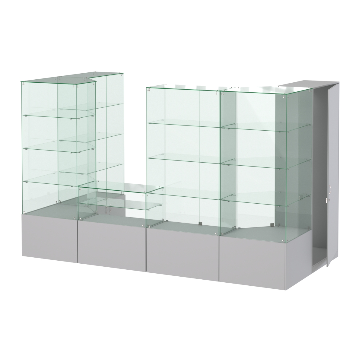 Павильон ИСТРА пристенный №2а (5, 87 кв.м) Серый