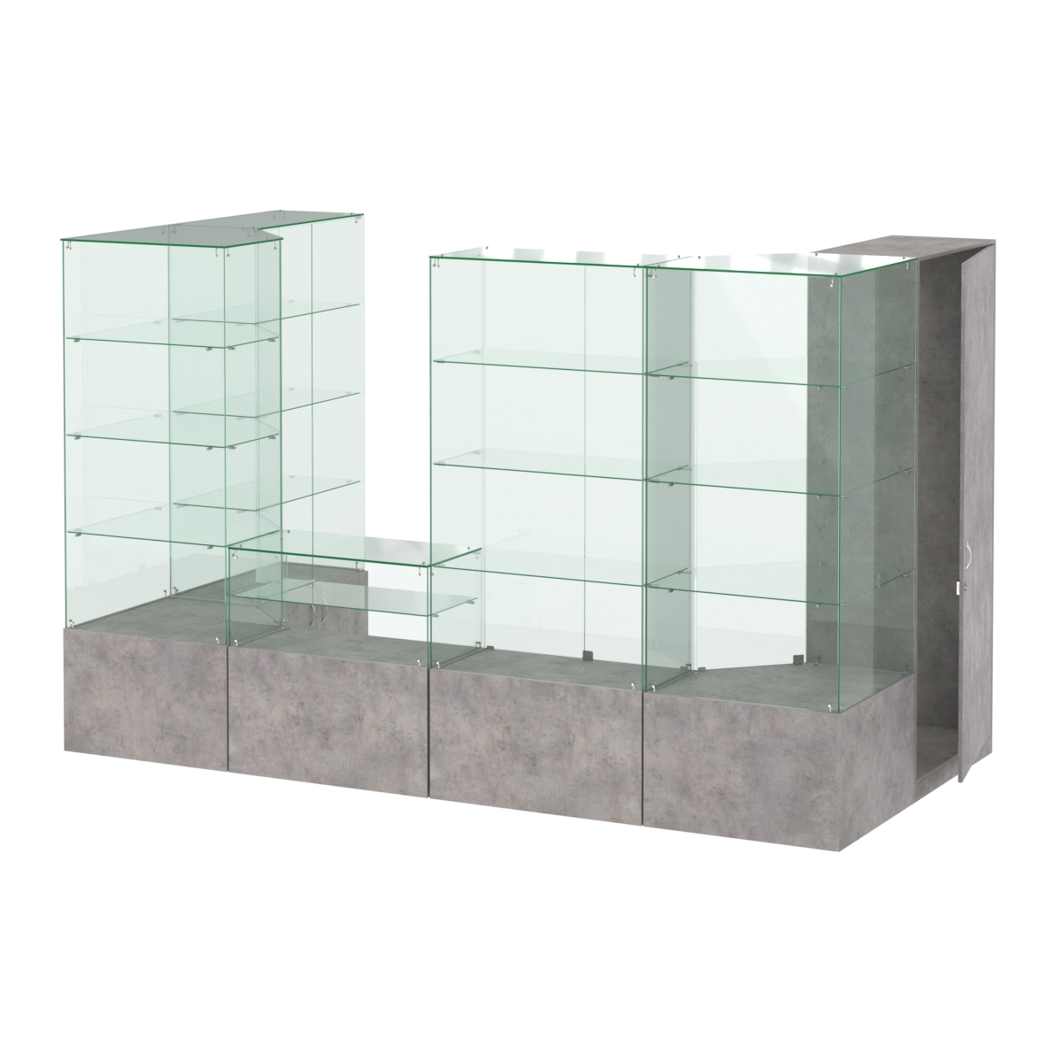 Павильон ИСТРА пристенный №2а (5, 87 кв.м) Бетон Чикаго светло-серый F186 ST9