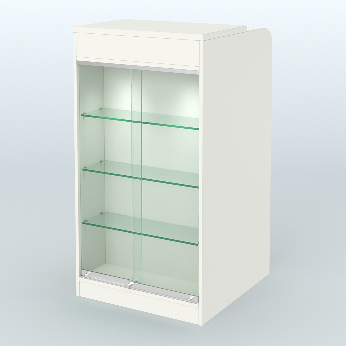 Ресепшен-Лайт №7 (600 мм) (Фасадная стенка - ЛДСП) Белый