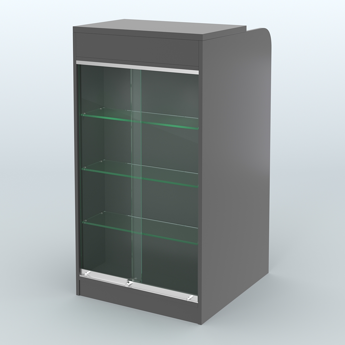 Ресепшен-Лайт №7 (600 мм) (Фасадная стенка - ЛДСП) Черный