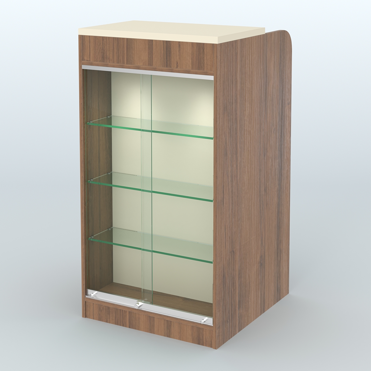 Ресепшен-Лайт №7 (600 мм) (Фасадная стенка - ЛДСП) Орех + Крем Вайс