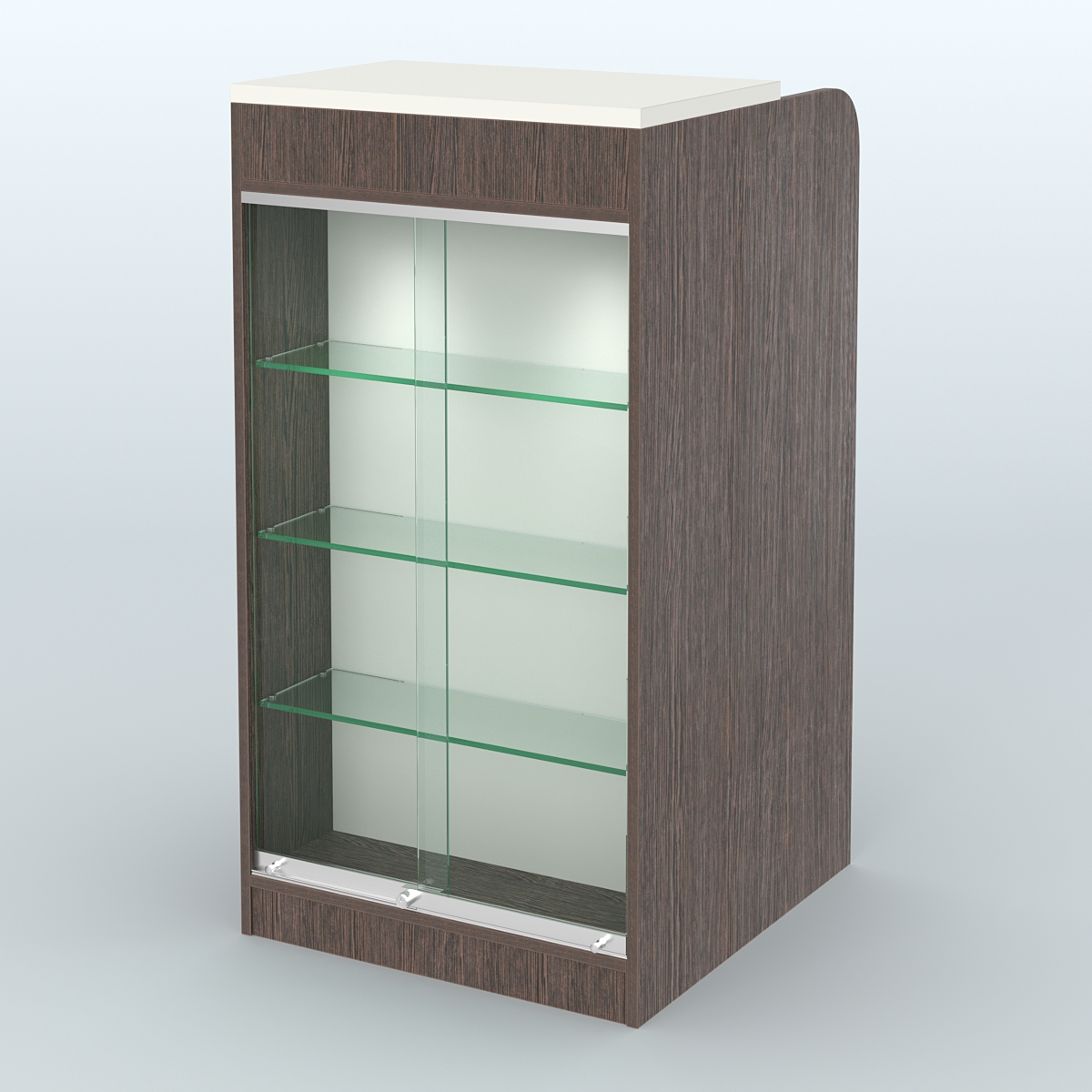 Ресепшен-Лайт №7 (600 мм) (Фасадная стенка - ЛДСП) Дуб Венге + Белый