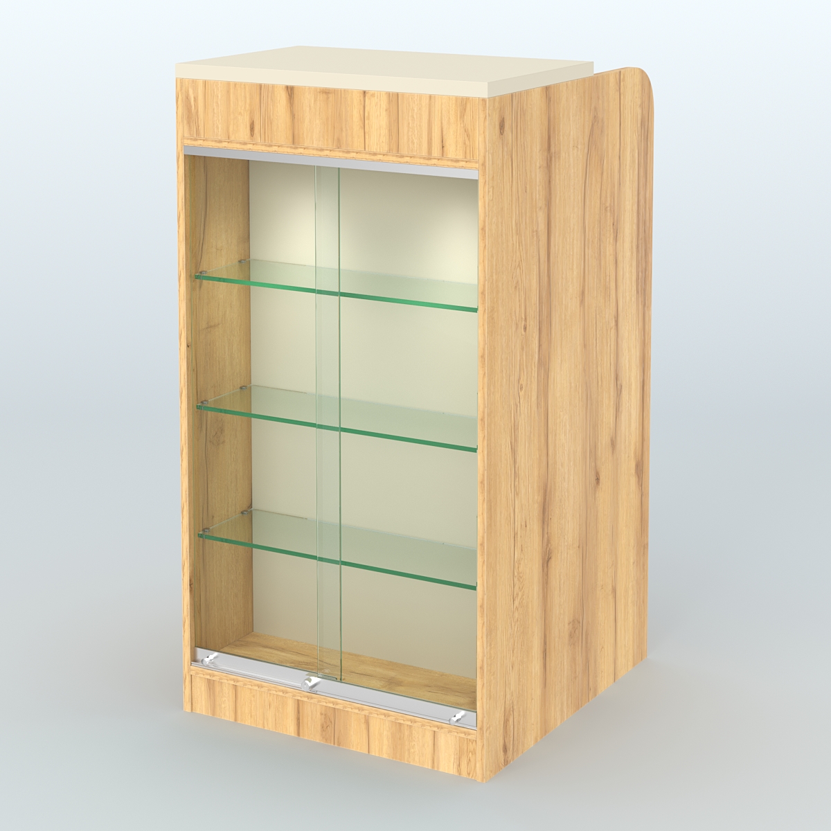 Ресепшен-Лайт №7 (600 мм) (Фасадная стенка - ЛДСП) Дуб Золотистый и Крем Вайс