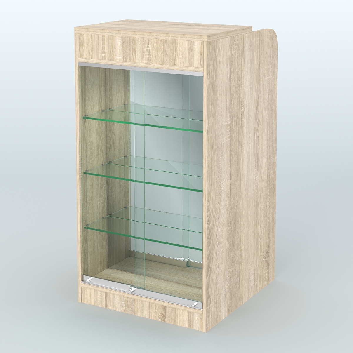 Ресепшен-Лайт №8 (600 мм) (Фасадная стенка - Зеркало) Дуб Сонома