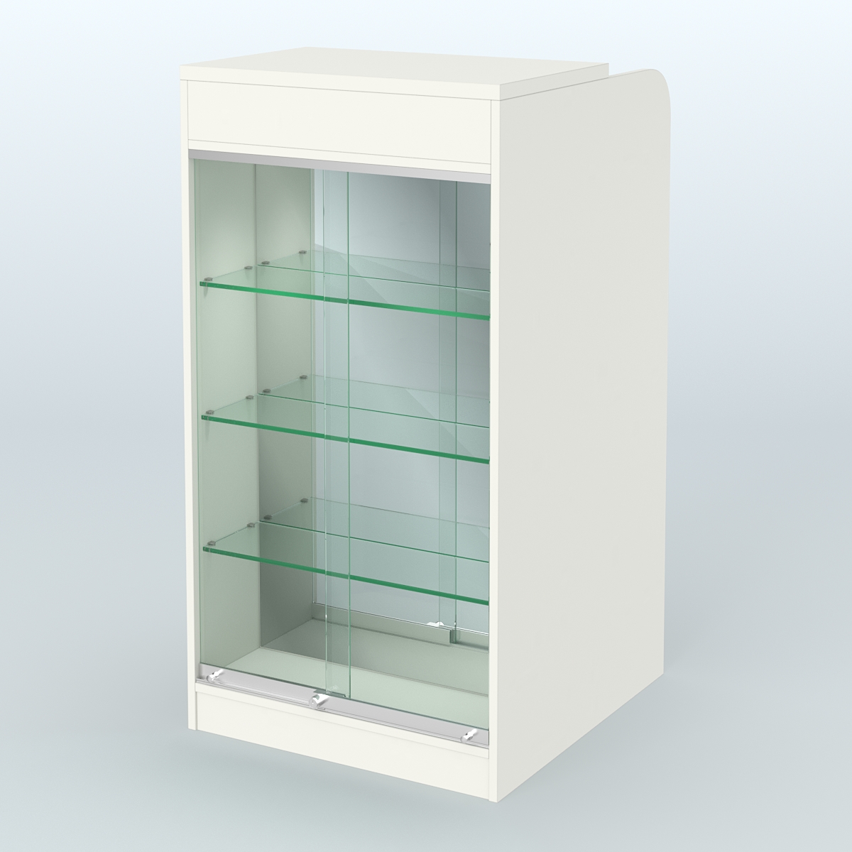 Ресепшен-Лайт №8 (600 мм) (Фасадная стенка - Зеркало) Белый