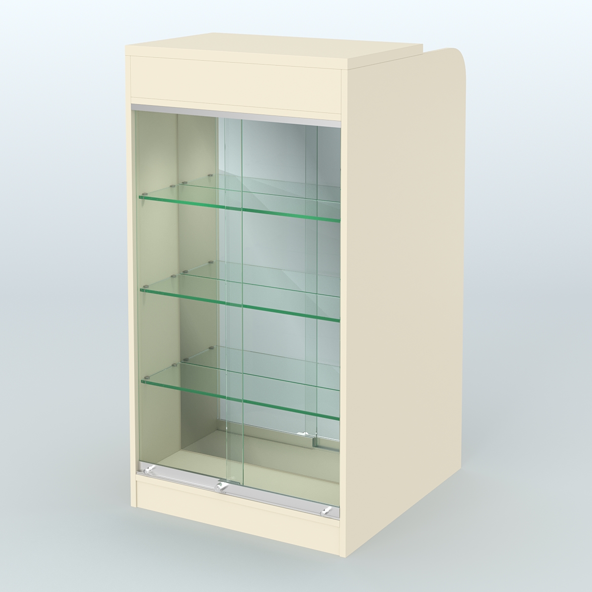 Ресепшен-Лайт №8 (600 мм) (Фасадная стенка - Зеркало) Крем Вайс