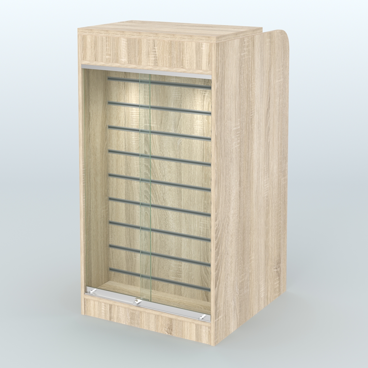 Ресепшен-Лайт №9 (600 мм) (Фасадная стенка - Экономпанель) Дуб Сонома