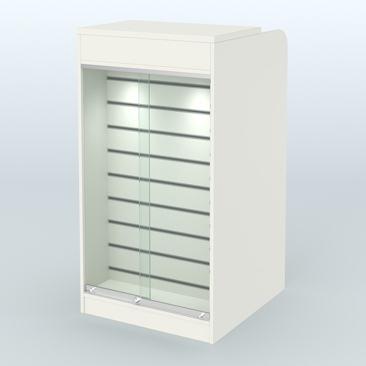 Ресепшен-Лайт №9 (600 мм) (Фасадная стенка - Экономпанель) Белый