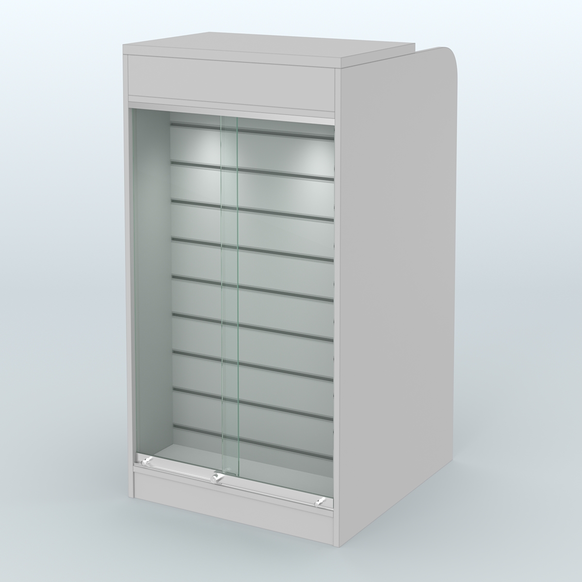 Ресепшен-Лайт №9 (600 мм) (Фасадная стенка - Экономпанель) Серый