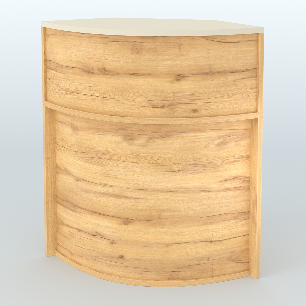 Ресепшен-Лайт секторный-эконом №10 Дуб Золотистый и Крем Вайс