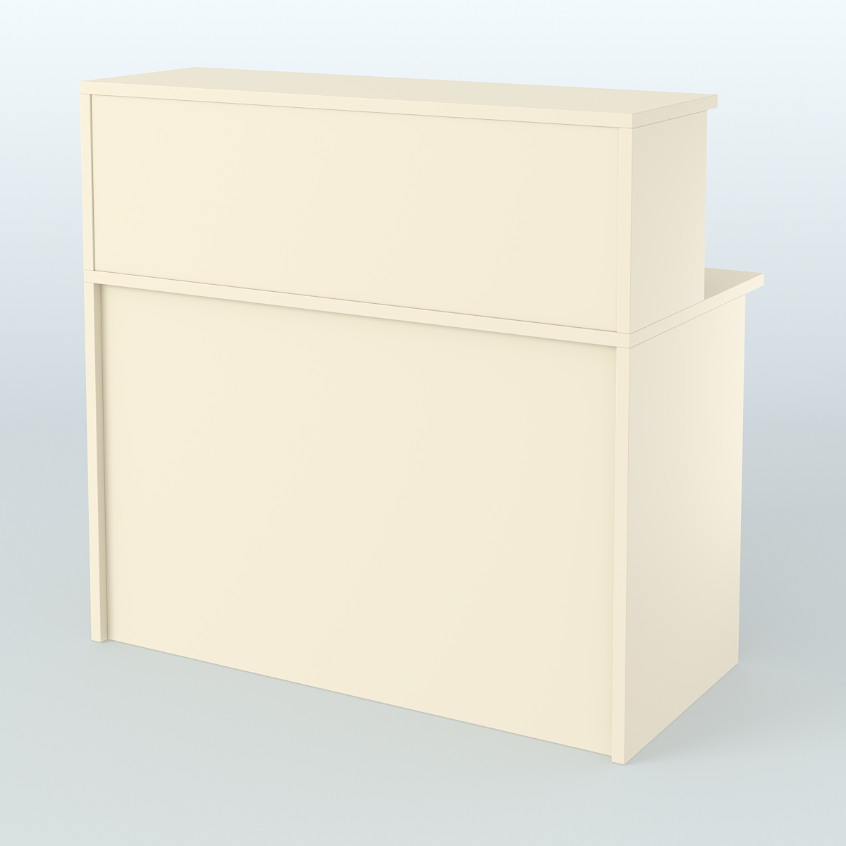 Ресепшен-Лайт прямоугольный с надставкой №11 Крем Вайс