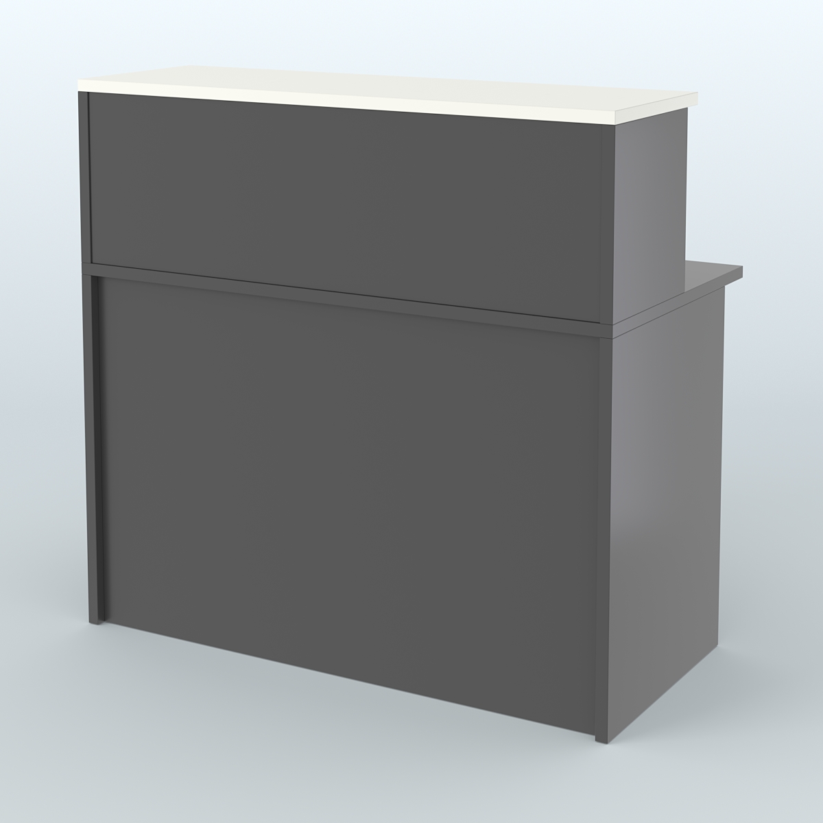 Ресепшен-Лайт прямоугольный с надставкой №11 Черный и Белый