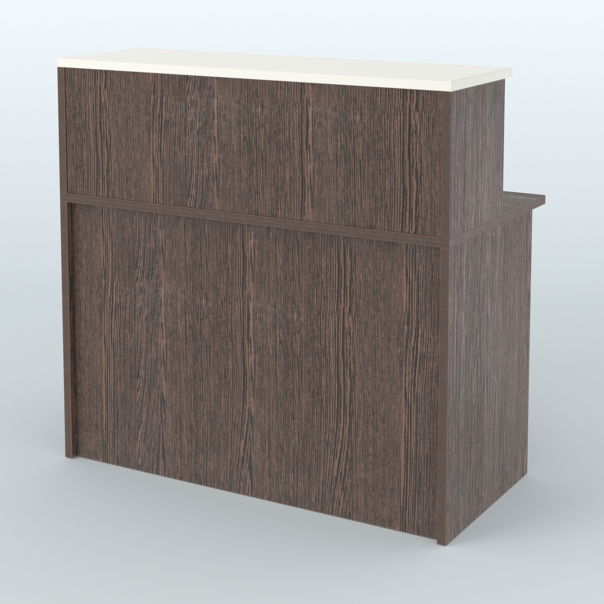 Ресепшен-Лайт прямоугольный с надставкой №11 Дуб Венге + Белый