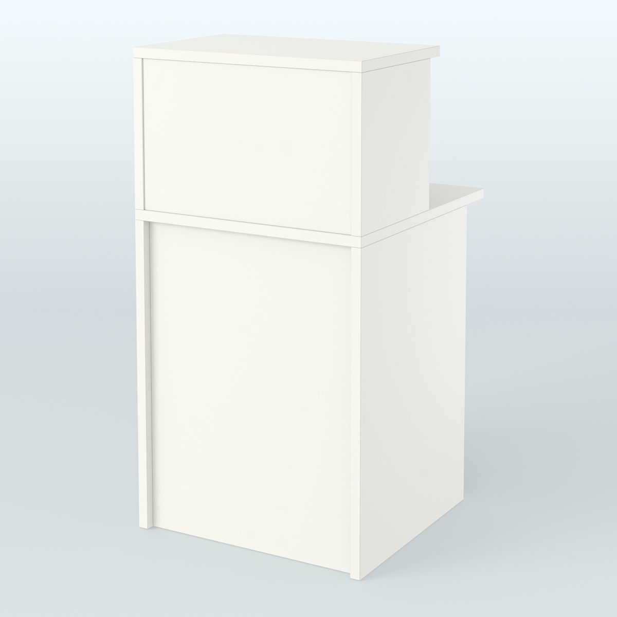 Ресепшен-Лайт прямоугольный с надставкой №12 Белый