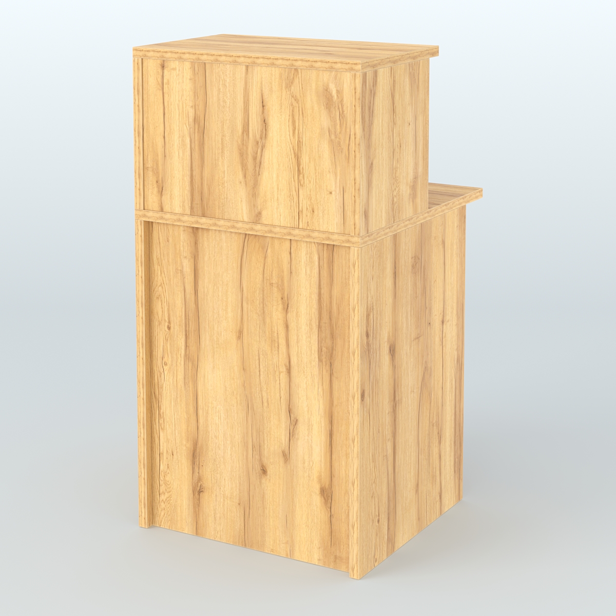 Ресепшен-Лайт прямоугольный с надставкой №12 Дуб Золотистый